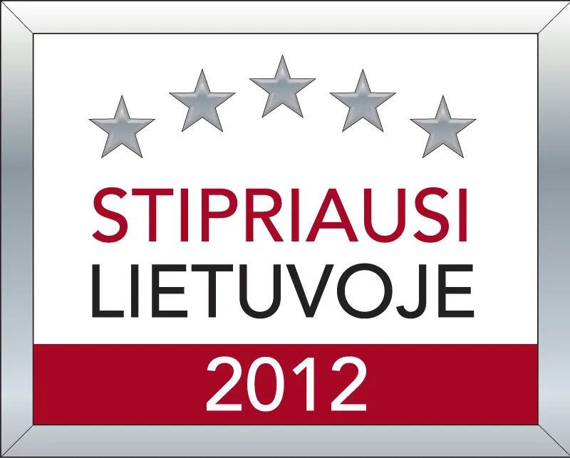 Ženklas „Stipriausi Lietuvoje 2012“